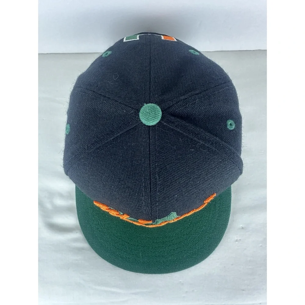 Vintage Y2K Miami Hurricanes Sebastian Logo SnapBack Hat Cap Top Of The World